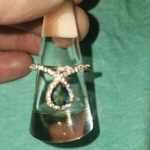 Girl Boss Unicorn Lab Created Purple Rainbow Topaz Rose Gold Plating Size 7